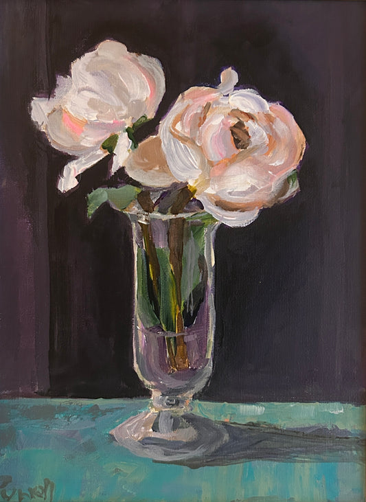 Roses in a Champagne Glass - Print