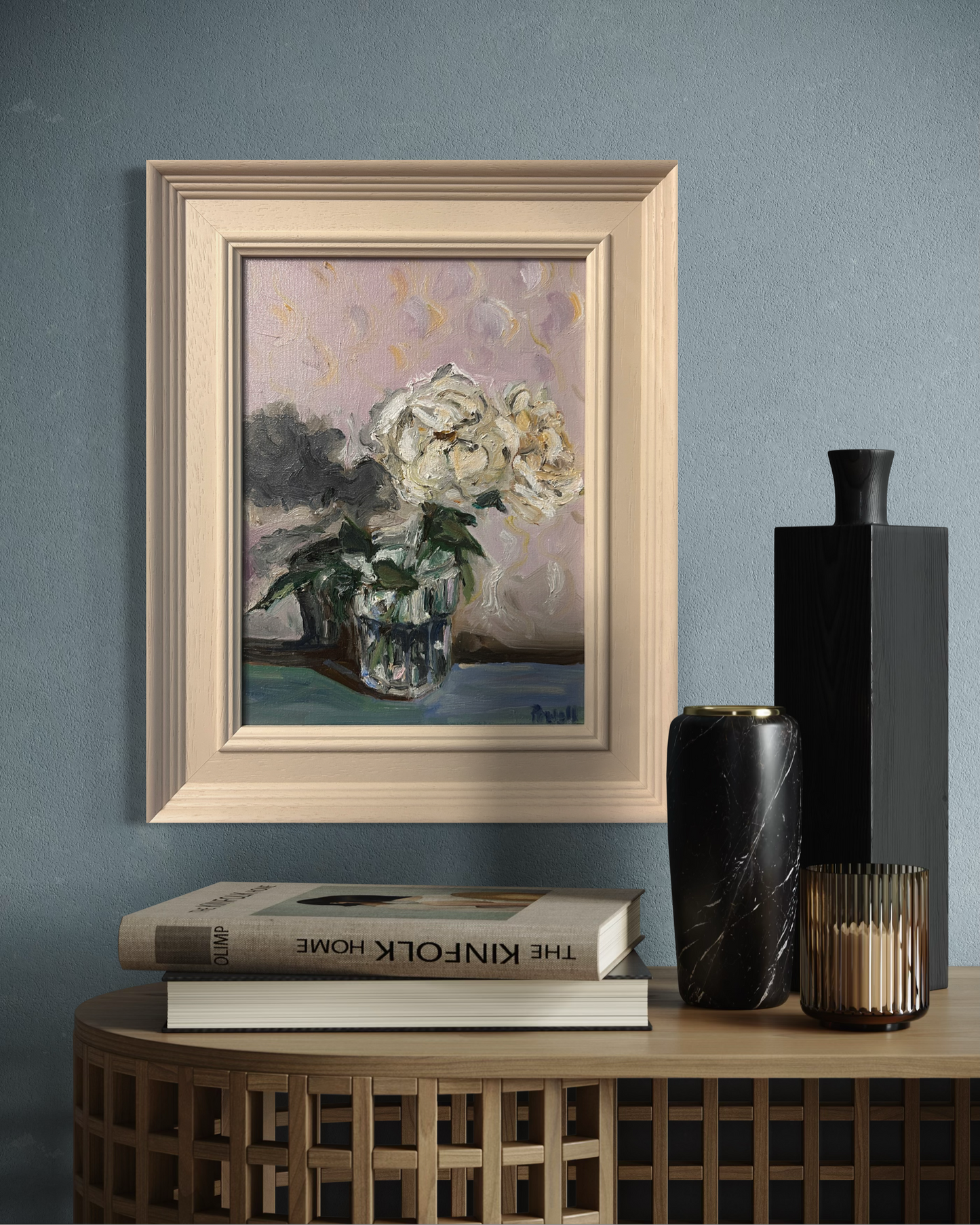 White Rose Rhapsody original painting