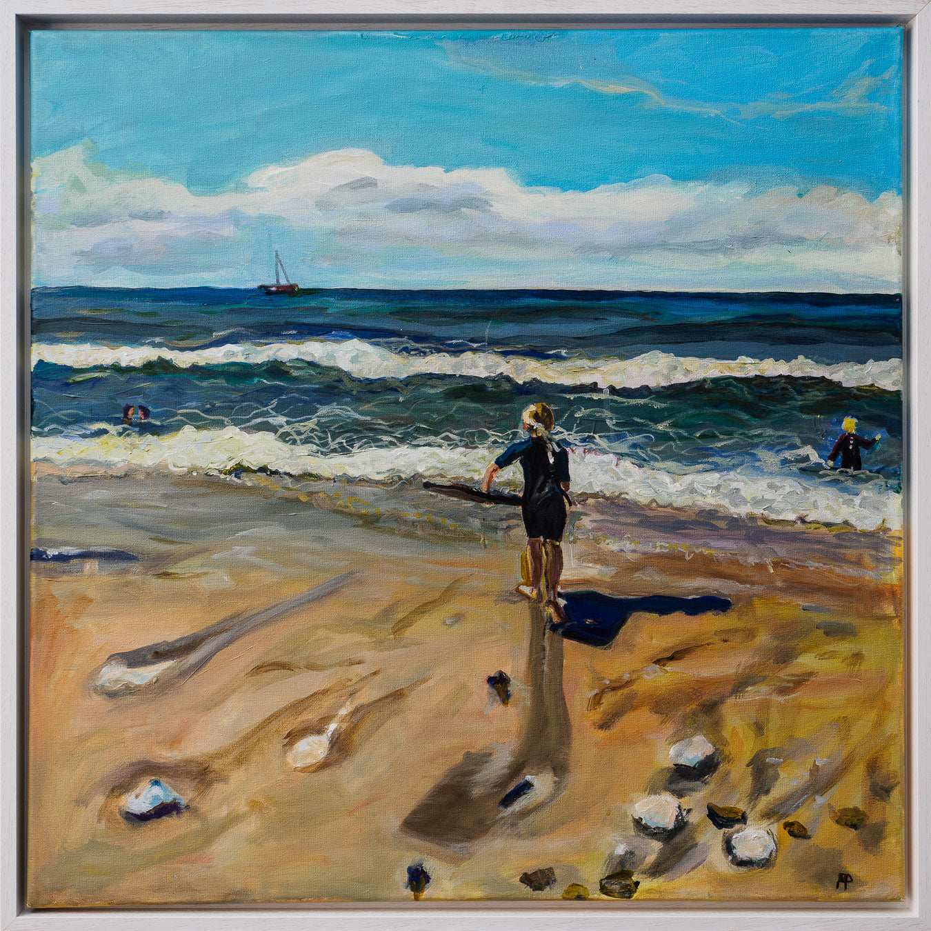 Girl on Caswell Bay Beach