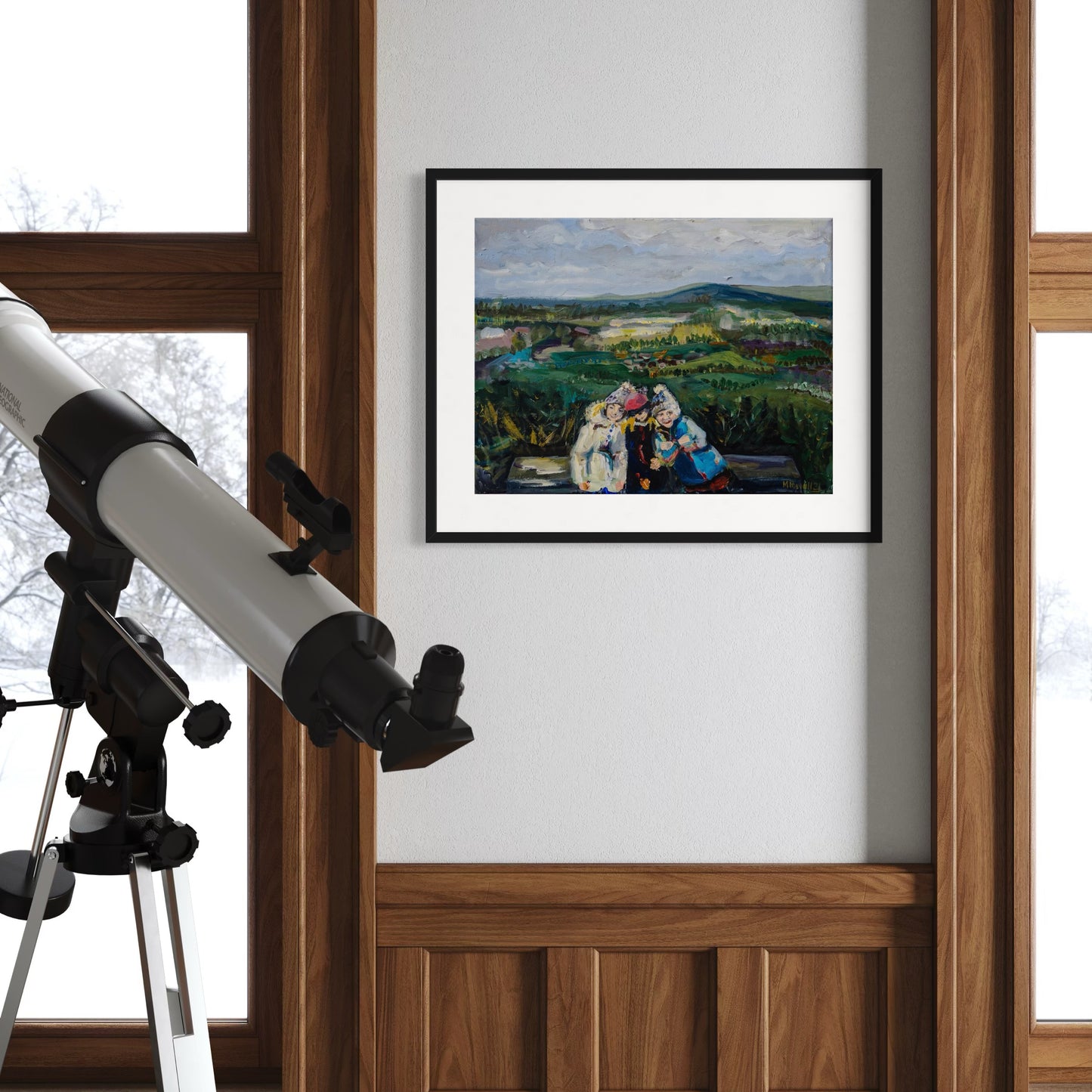 Christmas Walk on Malvern Hills - Print